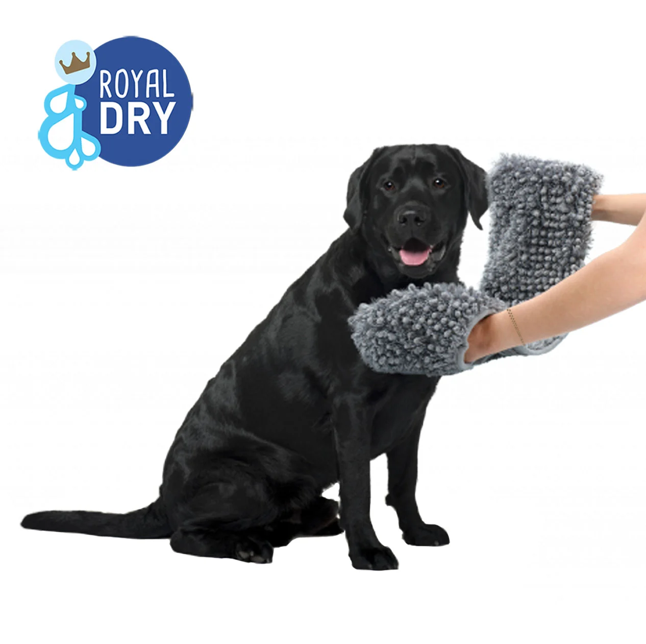 Mikrofaser Hundehandtuch mit Handtaschen, 35 x 81 cm – Royal Dry – Bild 2