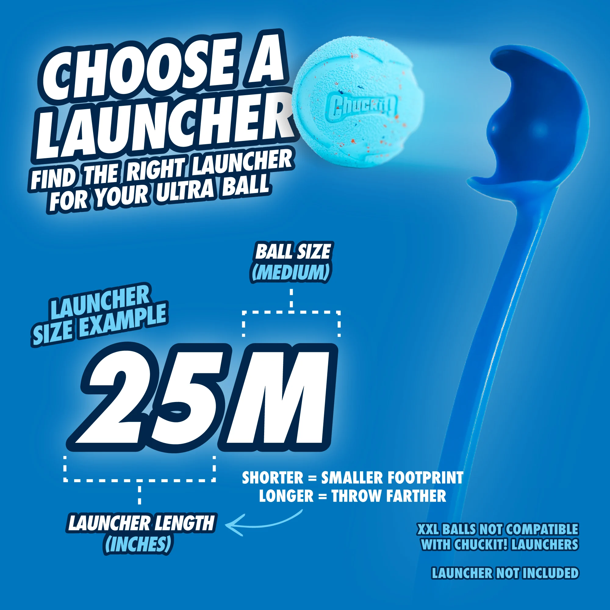 Hunde-Ball aus recyceltem Gummi, springt, 2 Stück – Chuckit! Rebounce Fetch Ball M – Bild 5
