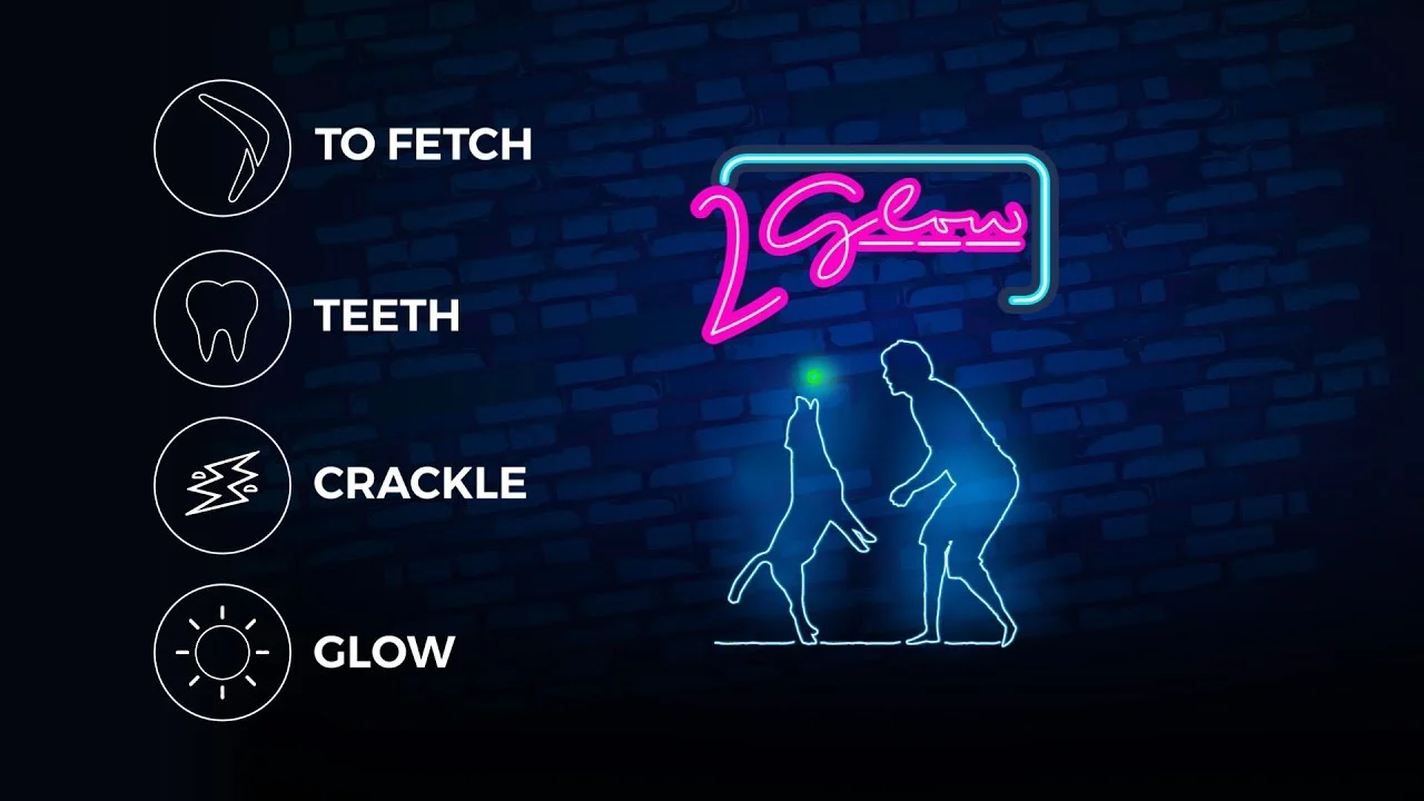 Leuchtender Spielknochen für Hunde – 2 Glow Treat Bone of it's Own – Bild 2
