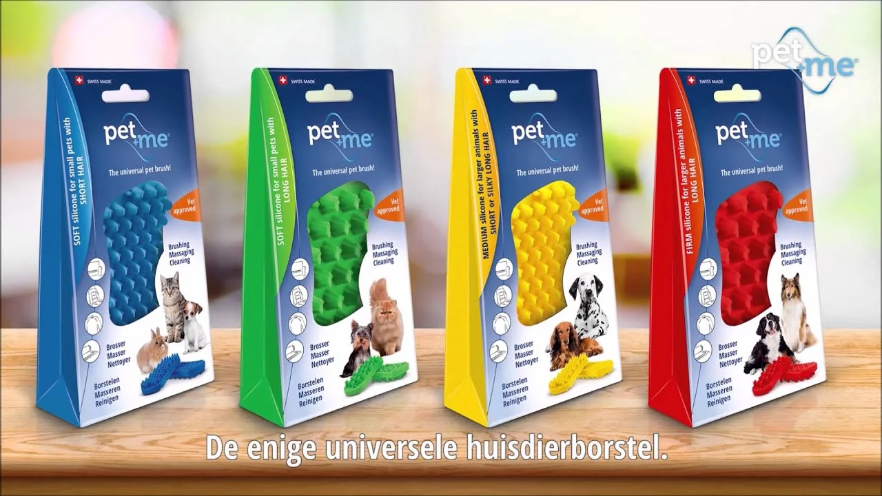Silikon Katzenbürste für Langhaar, Grün – Pet + Me Cat Hair Brush – Bild 6