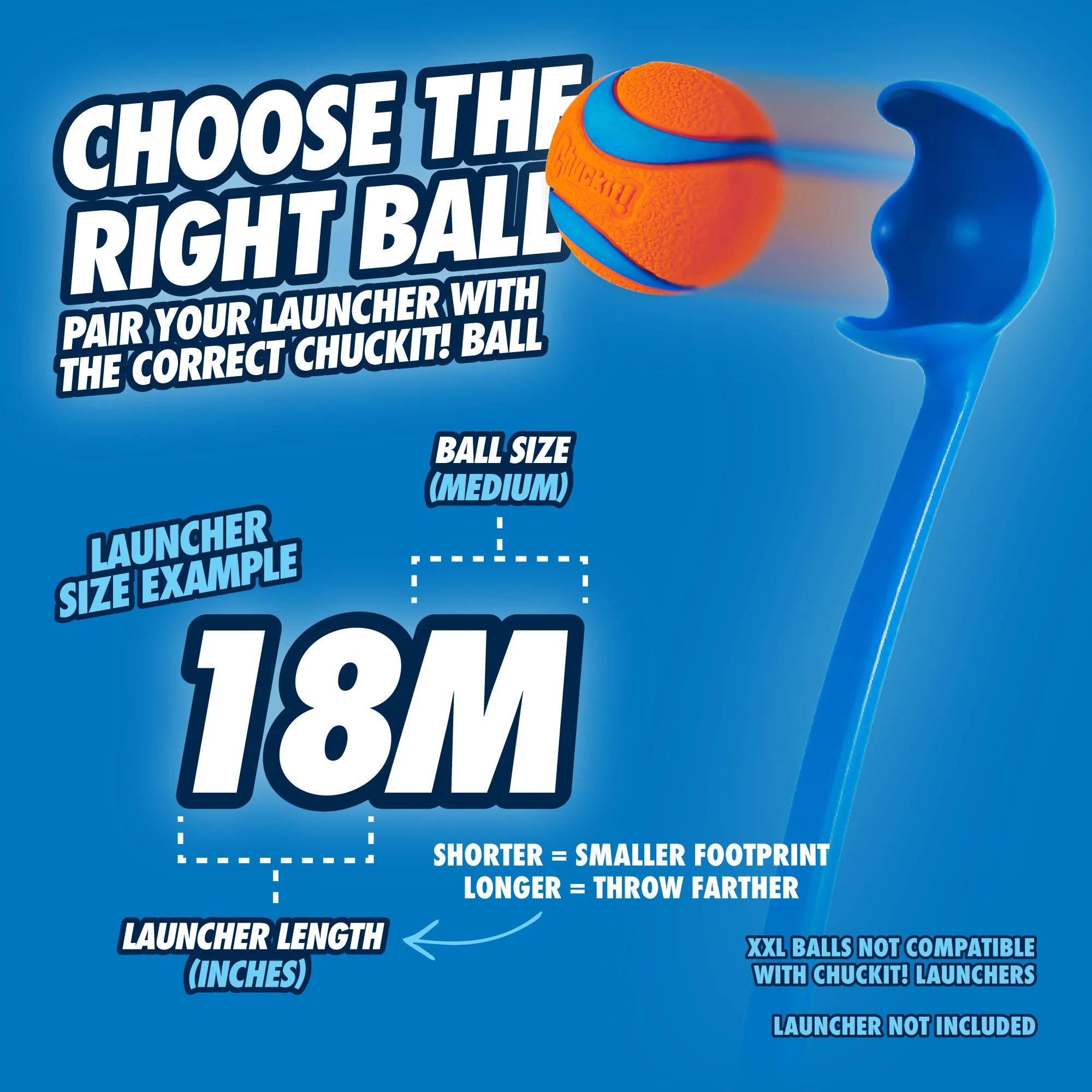 Ballwerfer mit Ball, 45 cm – Chuckit! Junior Ball Launcher – Bild 4