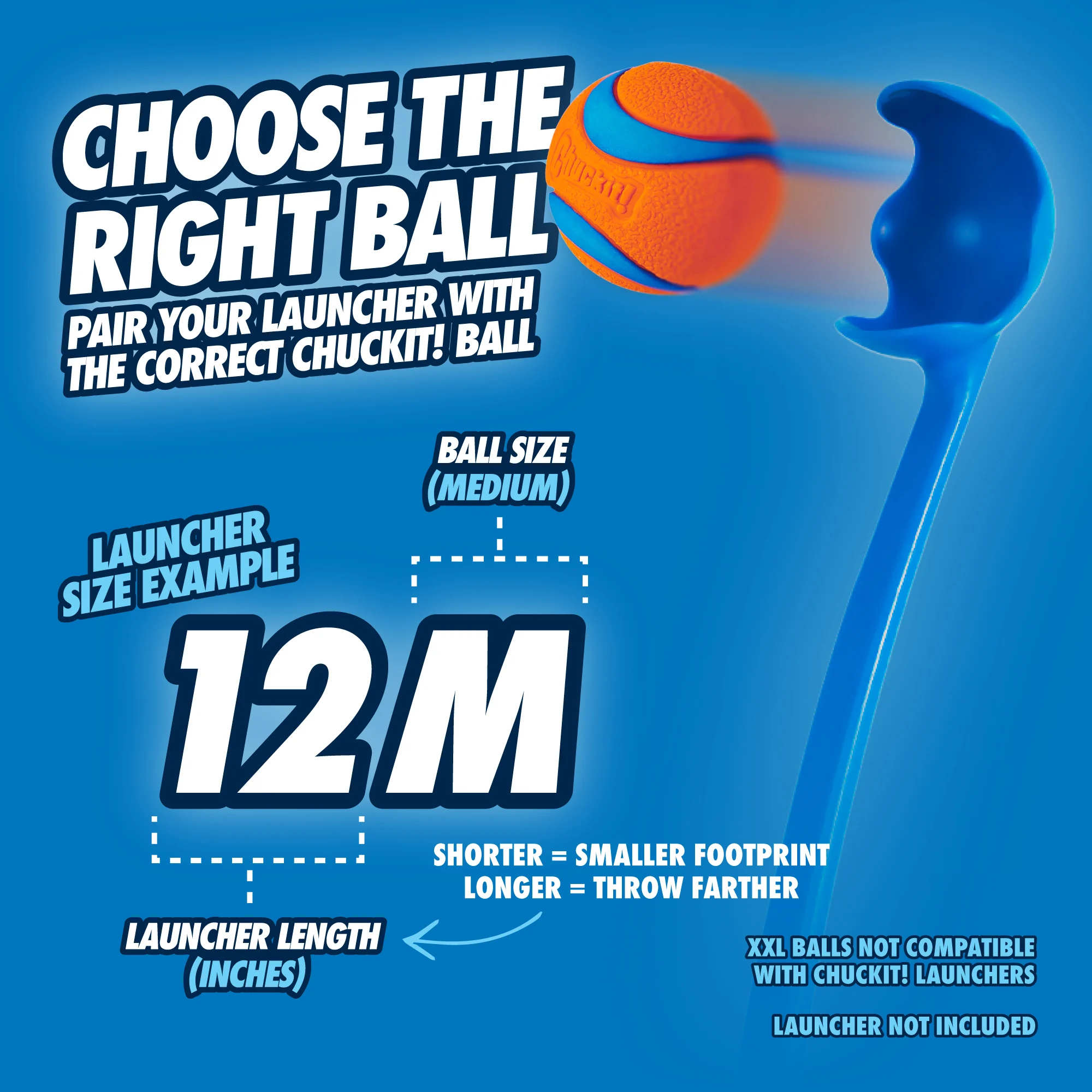 Hunde Ballwerfer M mit Tennisball, 63 cm – Chuckit! Sport Launcher – Bild 4