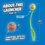 Hunde Ballwerfer S mit Tennisball, 35 cm – Chuckit! Sport Launcher – Bild 6