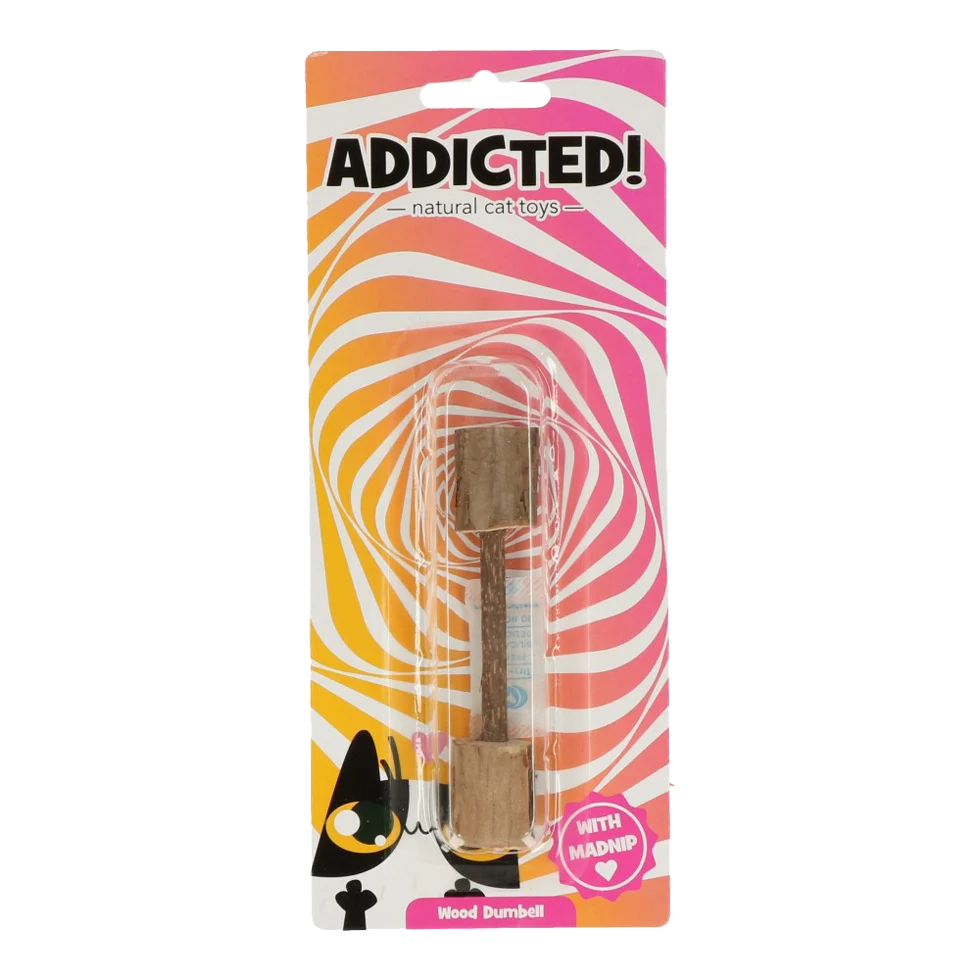 Spielhantel aus Holz für Katzen mit MADNIP – Addicted! Wood Dumbell – Bild 4