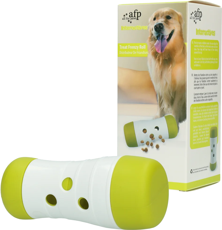 AFPH03209.png Futterspender für Hunde mit einstellbarer Ausgabe, 15,5 x ø 6 cm – AFP Interactives - Treat Frenzy Roll – Bild 1