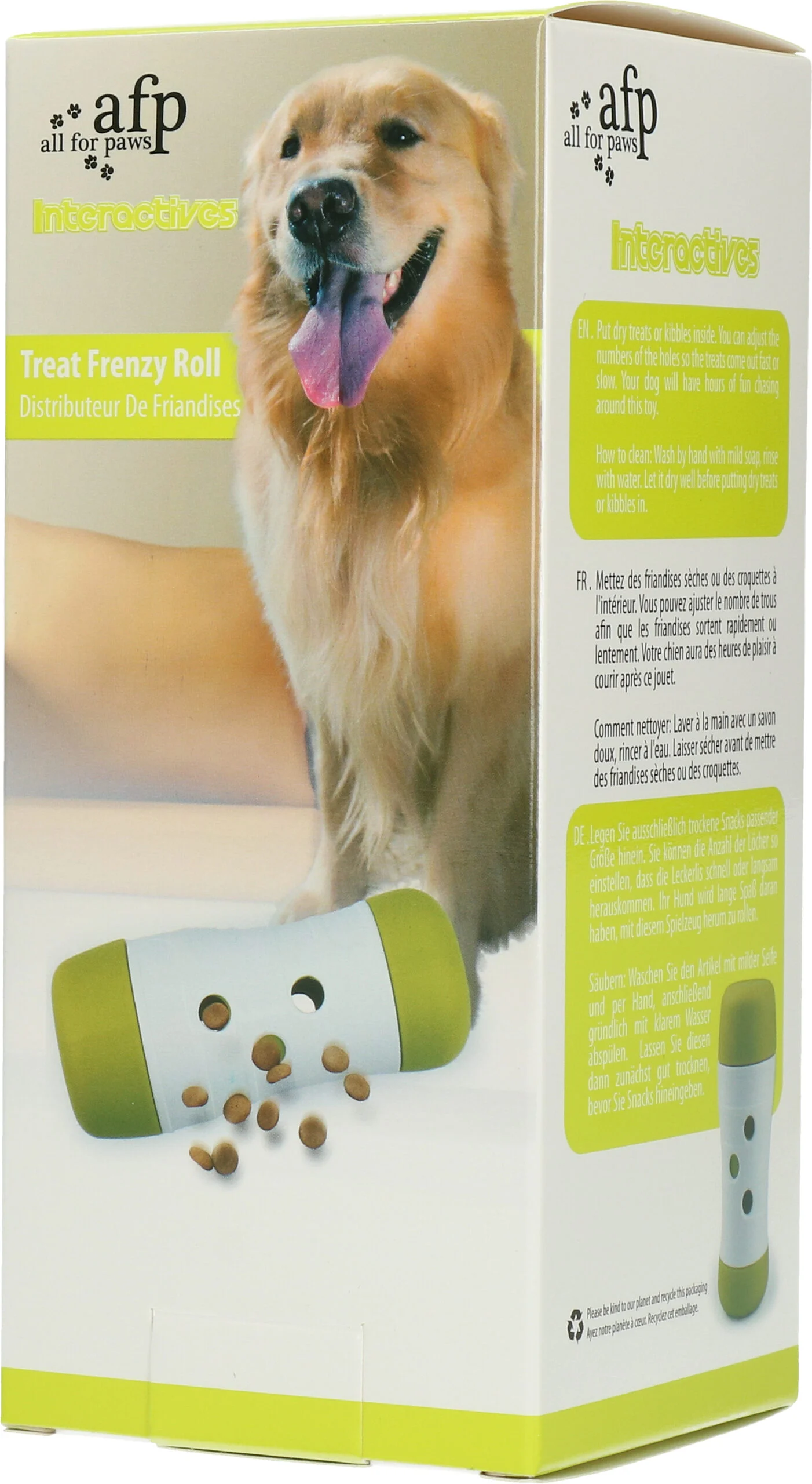 Futterspender für Hunde mit einstellbarer Ausgabe, 15,5 x ø 6 cm – AFP Interactives - Treat Frenzy Roll – Bild 4