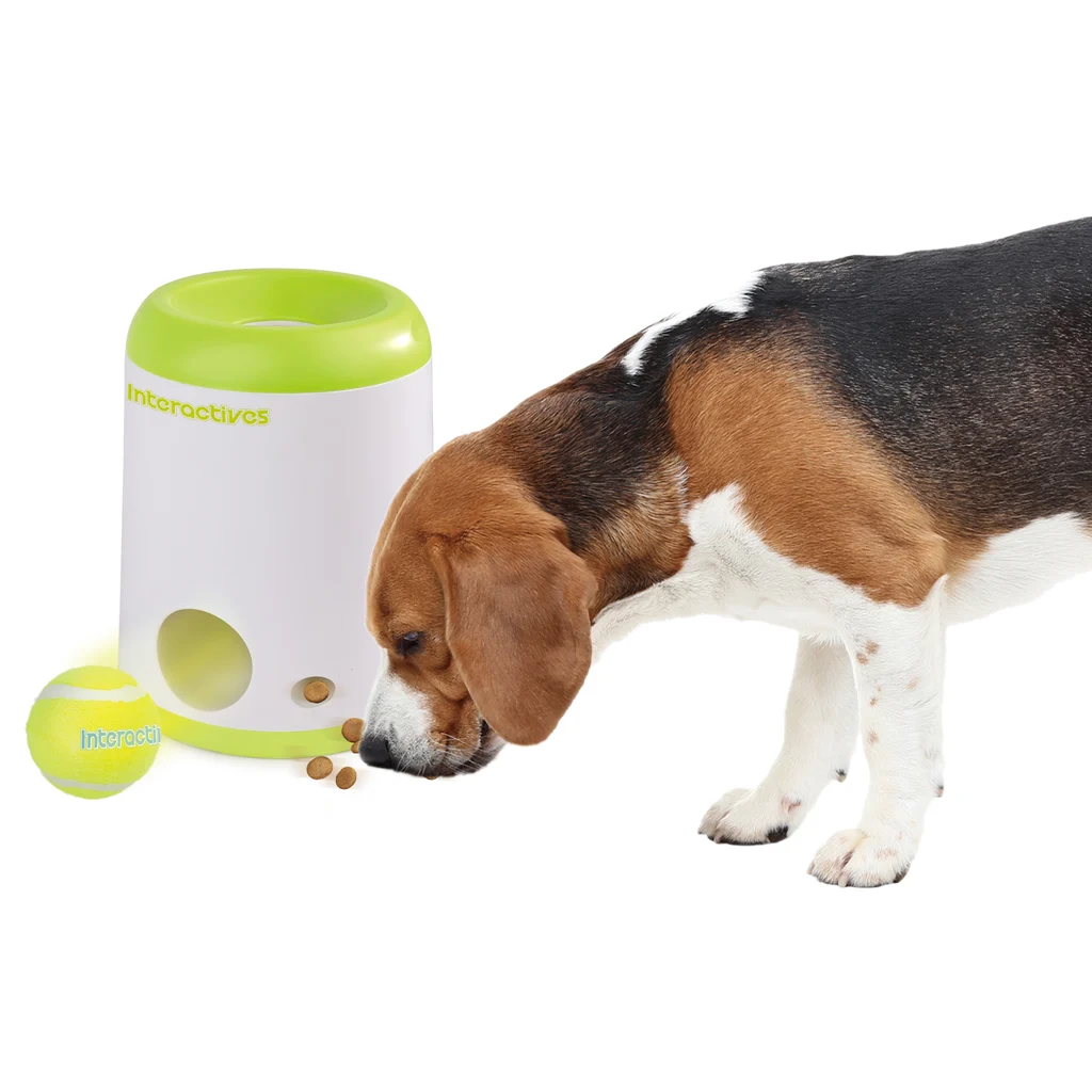 Belohnungsspielzeug für Hunde mit Tennisball und herausnehmbarem Futterfach – AFP Interactives Fetch'N'Treat 2nd Generation – Bild 3