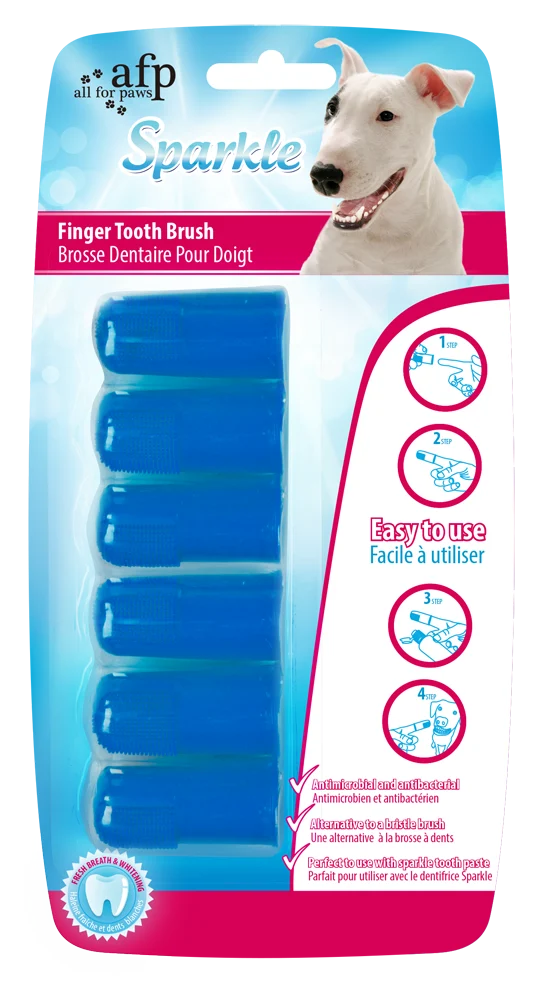 Fingerzahnbürste, 6 Stück – AFP Sparkle Finger Brush – Bild 1