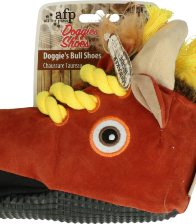 Hundespielzeug in Schuhform mit Zerrtau und Quietscher, 18 x 8 x 16 cm – AFP Doggies' Shoes Stier
