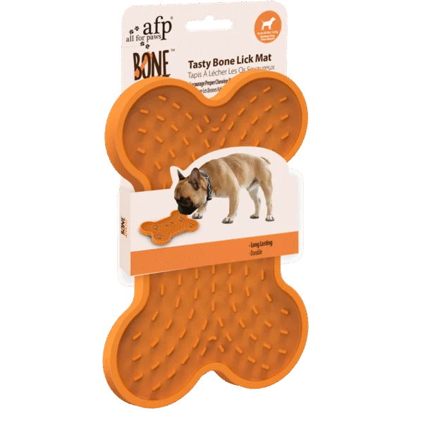 Schleckmatte für Hunde mit Struktur und Saugnäpfen, 20 x 14 cm – AFP Bone Appetit - Tasty Bone Lick Mat S