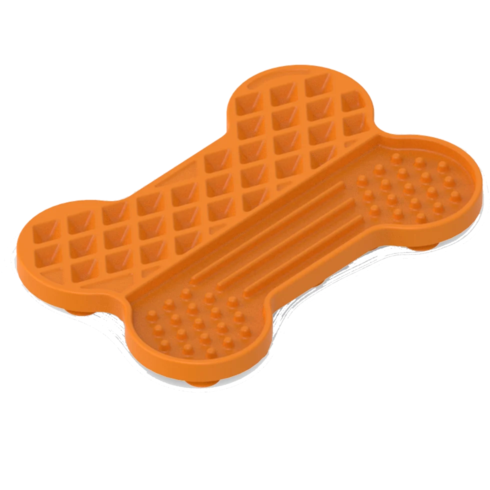 Leckmatte für Hunde mit Reliefstruktur und Saugnäpfen, 28 x 19 cm – AFP Bone Appetit - Tasty Bone Lick Mat L – Bild 3
