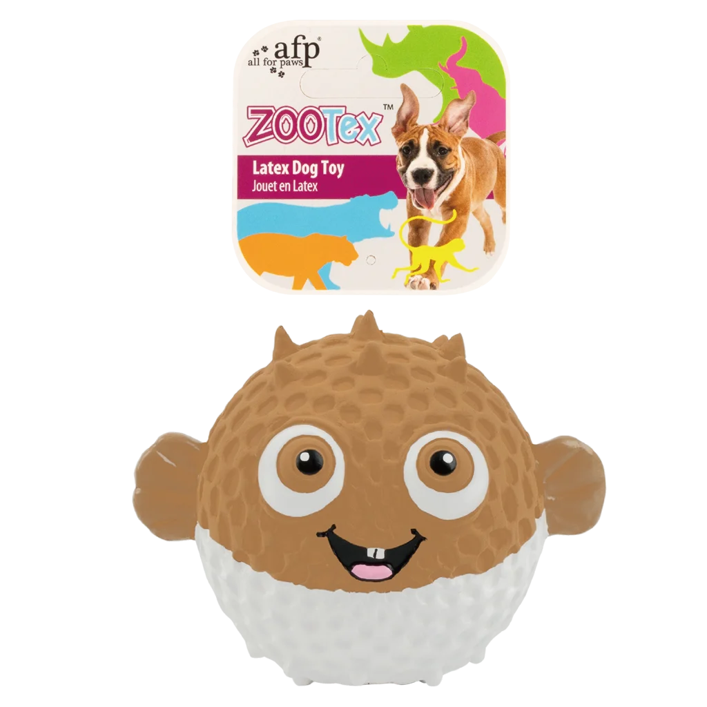 AFPH03750.png Latex Hundespielzeug Kugelfisch mit Quietscher – AFP Bouncy Puffer – Bild 1