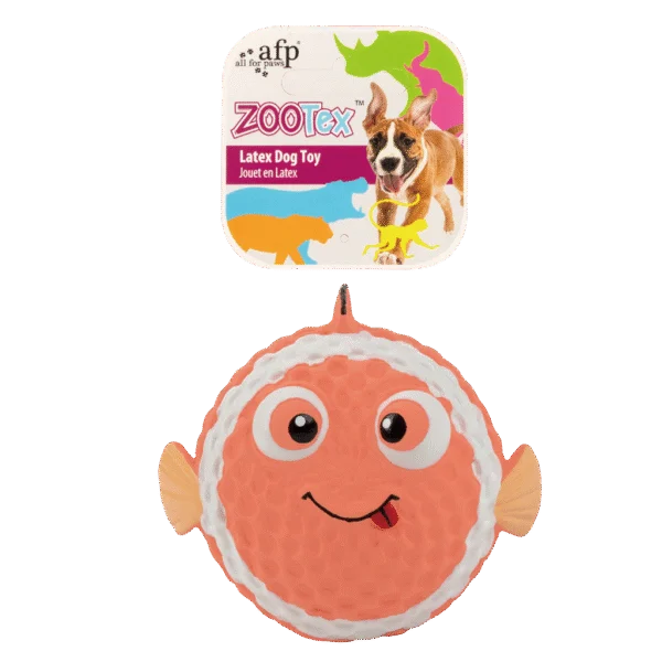 Latex Hundespielzeug Clownfisch mit Quietscher – AFP Bouncy Clown Fish