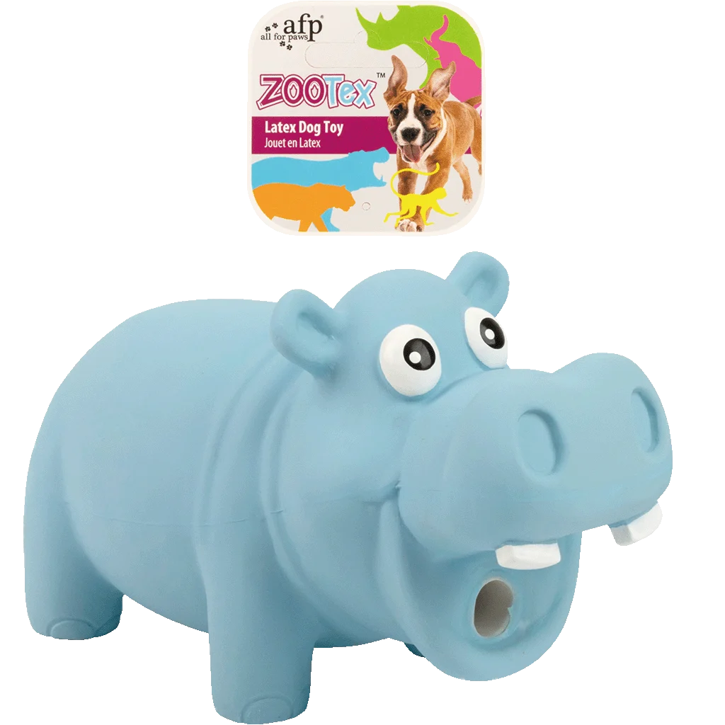 Latex Hundespielzeug mit Quietscher, Größe L – AFP ZooTex Hector the Hippo – Bild 1