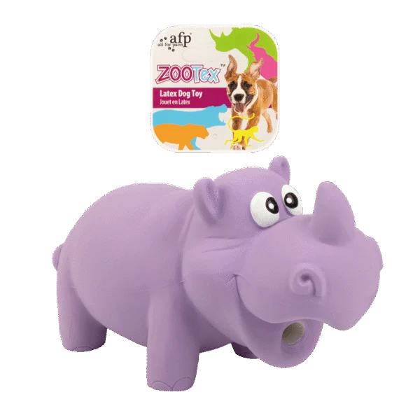 Hundespielzeug aus Latex mit Quietscher, Größe S – AFP ZooTex Reginald the Rhino