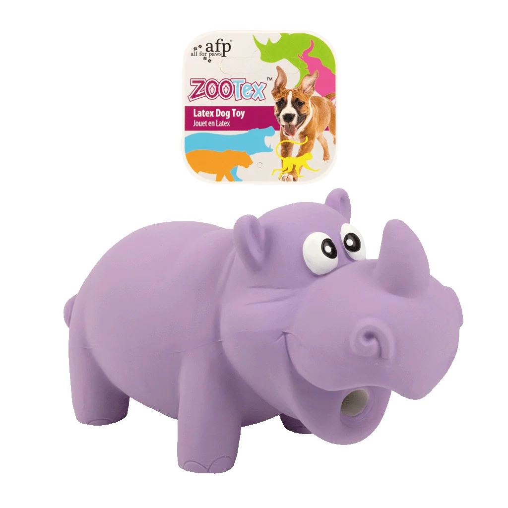 AFPH03782.png Hundespielzeug aus Latex mit Quietscher, Größe S – AFP ZooTex Reginald the Rhino – Bild 1