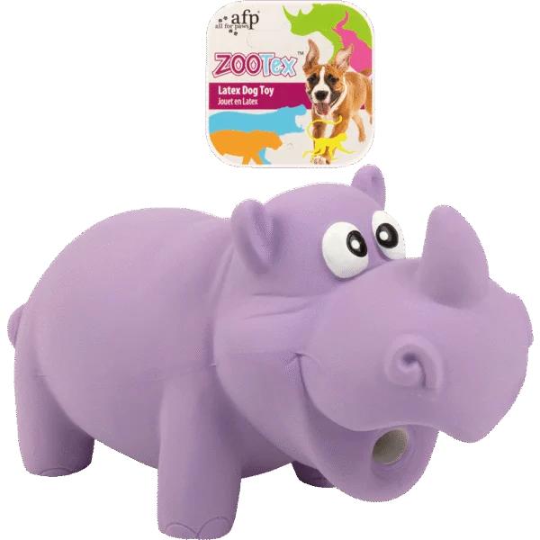 Hundespielzeug aus Latex mit Quietscher, Größe L – AFP ZooTex Reginald the Rhino