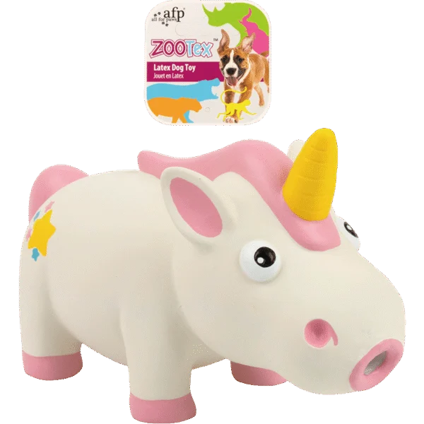 Latex Hundespielzeug mit Quietscher, Größe L – AFP ZooTex Penelope the Unicorn