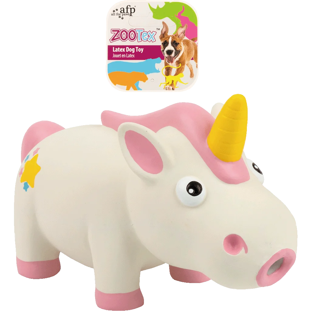 AFPH03785.png Latex Hundespielzeug mit Quietscher, Größe L – AFP ZooTex Penelope the Unicorn – Bild 1