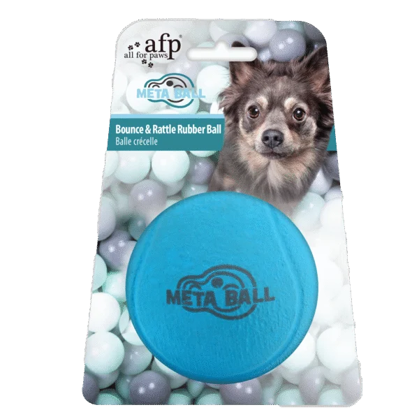 Gummiball für Hunde mit Rasselgeräusch, ø 6,3 cm – AFP Meta Ball Bounce & Rattle Ball