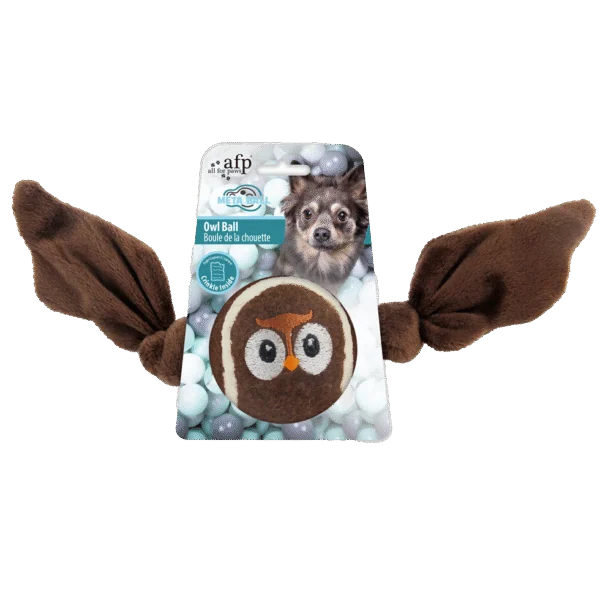 Hundeball Eule mit weichen Flügeln, 20 x 14 x 1,5 cm – AFP Meta Ball Ball Uil