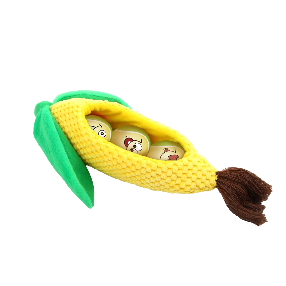 Hunde Ballset in Maiskolben, 3 Bälle mit Quietscher, ø 6,3 cm – AFP Meta Ball Ball Set w/ Corn Pod – Bild 2