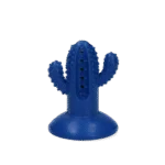 Kauspielzeug aus Gummi, Kaktus mit Saugnapf, S Blau, 6,4 x 8,4 x 6,5 cm – AFP Dental Chews - Dental Cactus – Bild 2