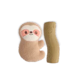 Welpenspielzeugset mit Kuscheltier und Quietschern, 2 Stück – AFP Little Buddy 2-Pack Toy Cuddle Sloth – Bild 2