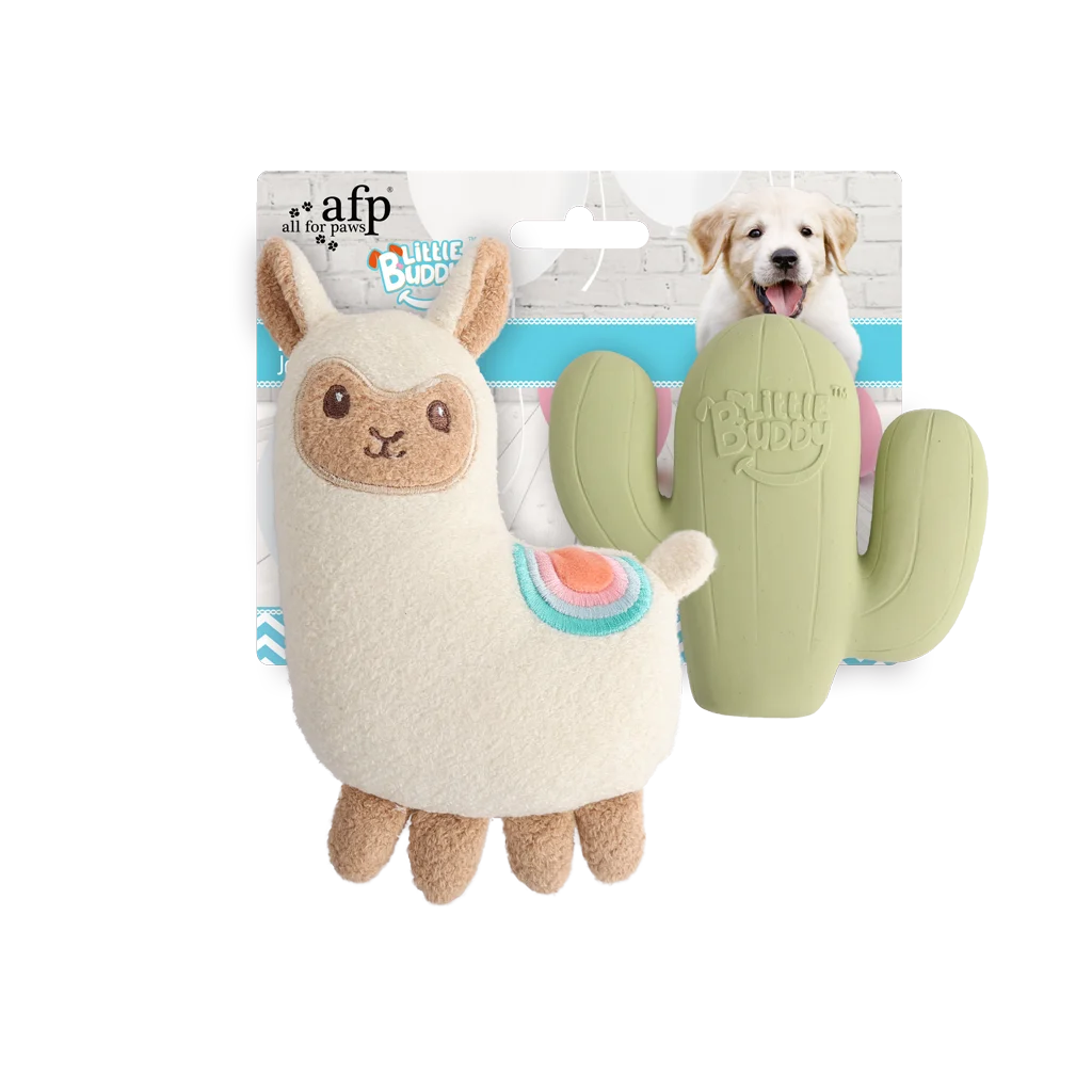 AFPH04213.png Welpenspielzeugset mit Kuscheltier und Quietschern, 2 Stück – AFP Little Buddy 2-Pack Toy Fiesta – Bild 1