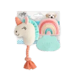 Welpen Spielzeugset mit 2 Kuscheltieren und Quietschern, 3 Teile – AFP Little Buddy 3-Pack Toy Wonderland