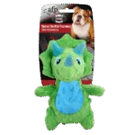 Hundekuscheltier mit Quietscher und Knistermaterial, ca. 18 cm – AFP My T-Rex Thomas the Mini Triceratops S