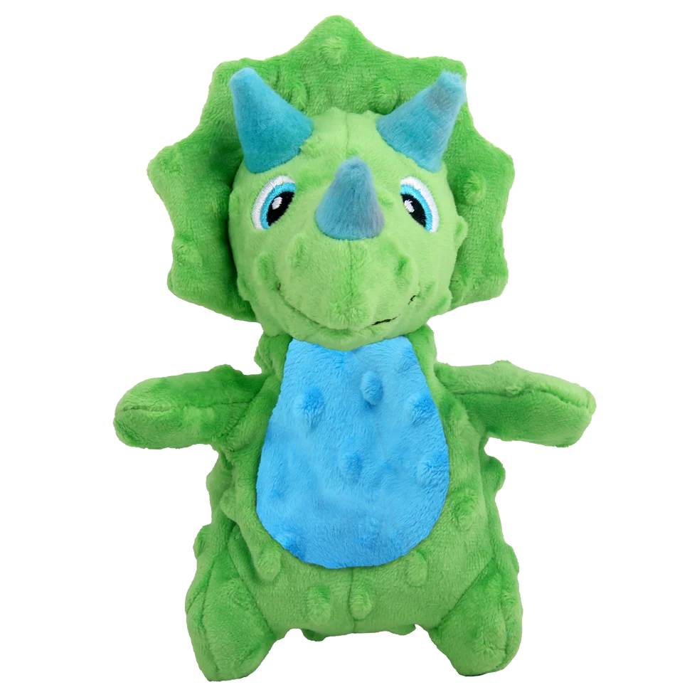 Hundekuscheltier mit Quietscher und Knistermaterial, ca. 18 cm – AFP My T-Rex Thomas the Mini Triceratops S – Bild 2