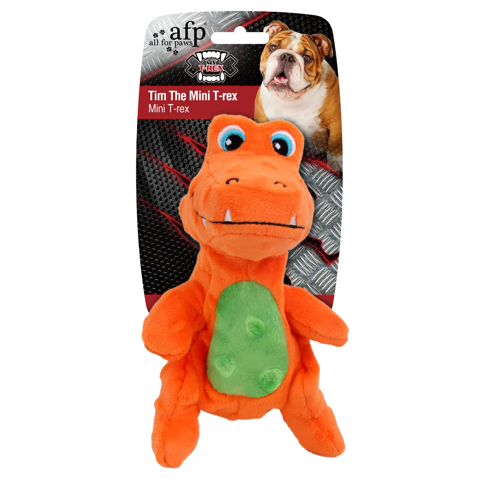 AFPH04331.png Hundekuscheltier mit Quietscher und Knisterfolie, ca. 18 cm – AFP My T-Rex Tim the Mini T-Rex S – Bild 1