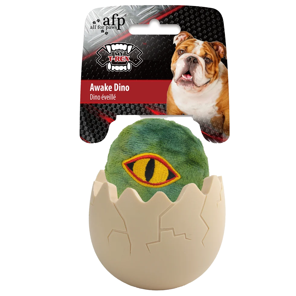 AFPH04347.png Hundespielzeug mit Platz für Leckerlis, 8 x 8 x 10,3 cm – AFP My T-Rex Awake Dino – Bild 1