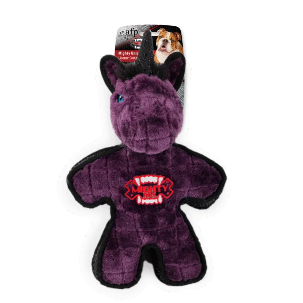 Hundekuscheltier mit Quietscher und gummiartigem Rand, ca. 24 cm – AFP My T-Rex Mighty Einhorn