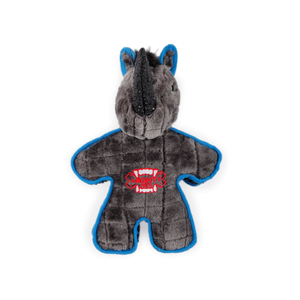 Hundekuscheltier mit Quietscher und gummiartigem Rand, ca. 24 cm – AFP My T-Rex Mighty Neushoorn – Bild 2