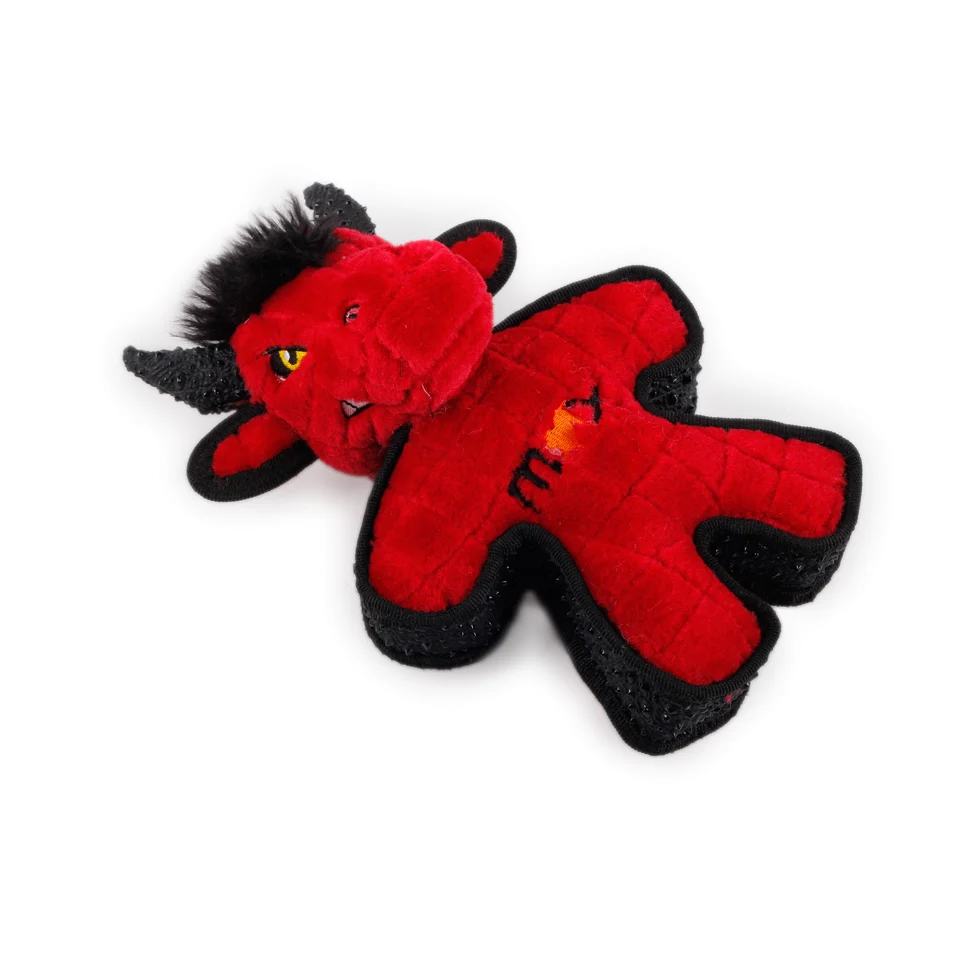 Hundekuscheltier mit Quietscher und gummiartigem Rand, ca. 24 cm – AFP My T-Rex Mighty Stier – Bild 3