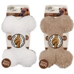 Plüschknochen mit Zahnseil und Quietscher, 23 x 15 x 6 cm – AFP Lambswool - Plush Bone