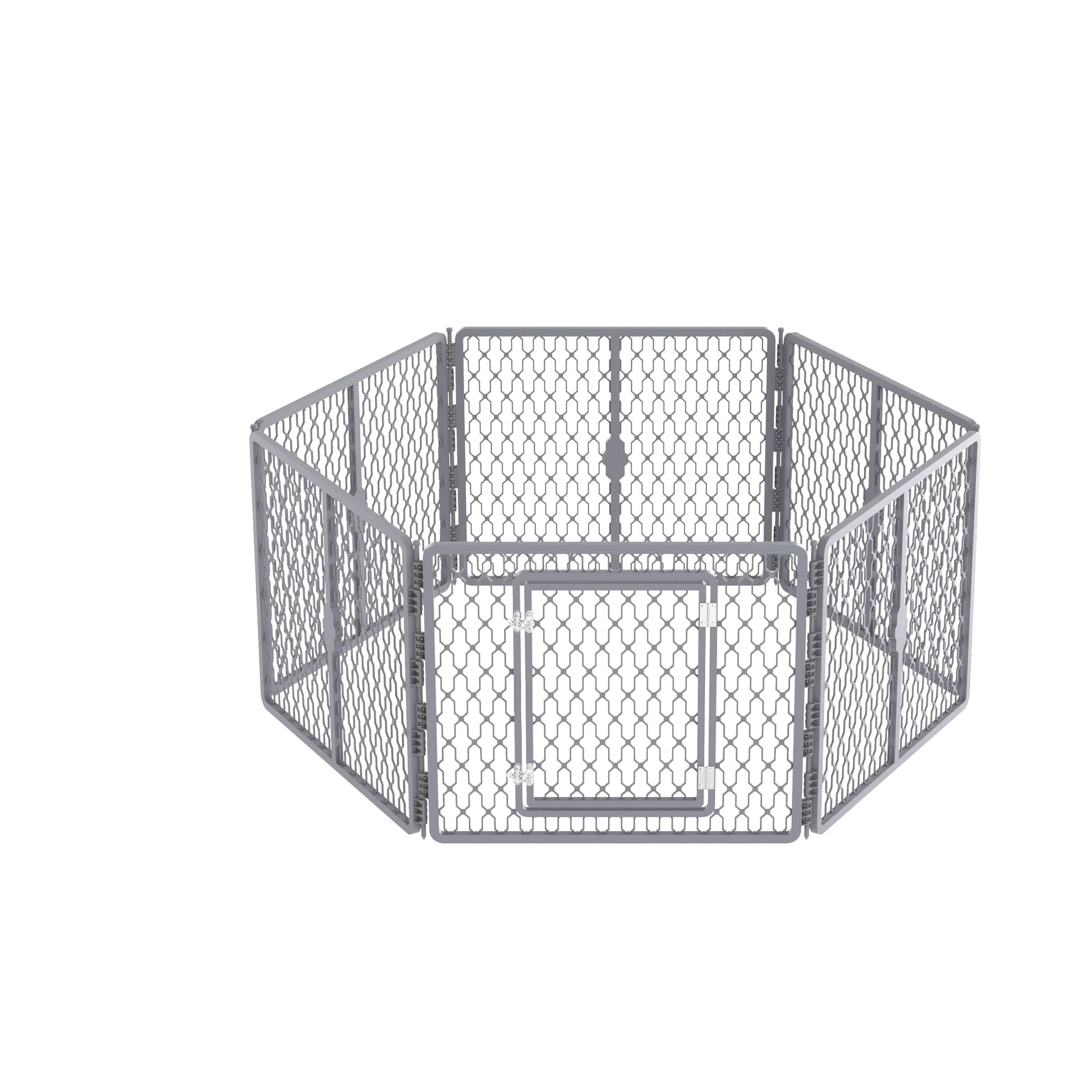 Hundeauslauf für drinnen und draußen, 6 Paneele, 155 x 140 x 66 cm – AFP Dog Play Pen – Bild 1