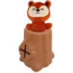 Gummispielzeug mit Kuscheltier, Eichhörnchen, 6,5 x 8 x 13,2 cm – AFP Treats In "V" Hiders - Tree-Hider – Bild 3