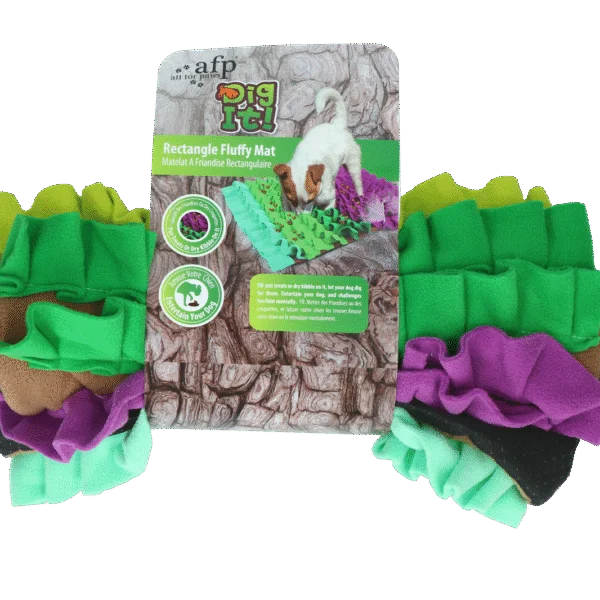 Schnüffelmatte für Hunde, flauschig, 52 x 52 x 4 cm – AFP Dig it - Rectangle Fluffy Mat