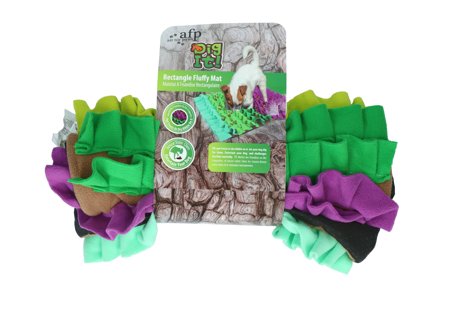 Schnüffelmatte für Hunde, flauschig, 52 x 52 x 4 cm – AFP Dig it - Rectangle Fluffy Mat – Bild 1