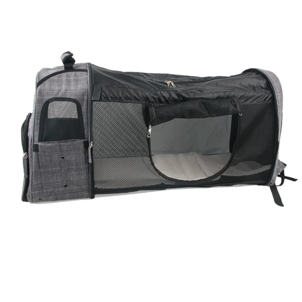 Erweiterbarer Hunderucksack mit Netz, 46 x 30 x 20 cm – AFP Travel Dog - Expandable Backpack Carrier – Bild 5