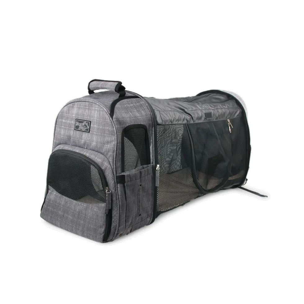 Erweiterbarer Hunderucksack mit Netz, 46 x 30 x 20 cm – AFP Travel Dog - Expandable Backpack Carrier – Bild 3