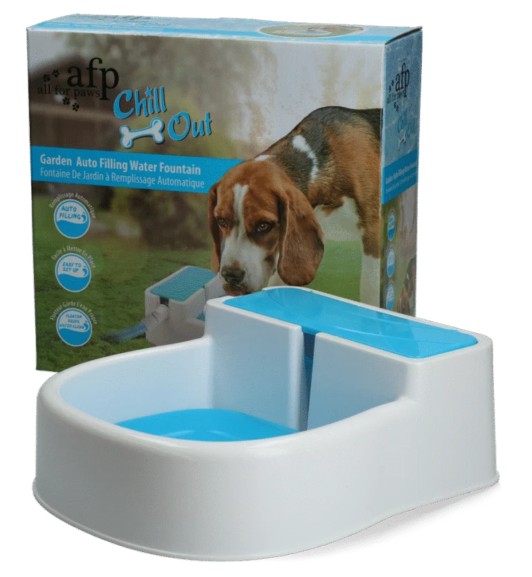 Trinkbrunnen für Hunde mit Gartenschlauchanschluss – AFP Chill Out - Garden Auto Filling Fountain