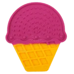 Schleckmatte für Hunde in Eisform mit Saugnäpfen, 20 x 17,5 cm – AFP Chill Out - Ice Cream Lick Mat – Bild 2