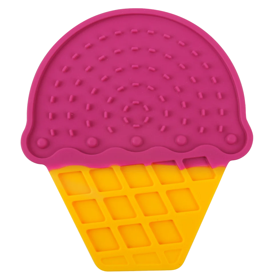 Schleckmatte für Hunde in Eisform mit Saugnäpfen, 20 x 17,5 cm – AFP Chill Out - Ice Cream Lick Mat – Bild 2