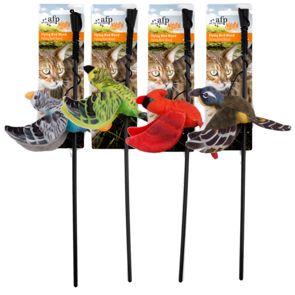 Katzenangel mit Vogel und Catnip – AFP Natural Instincts Bird Wand