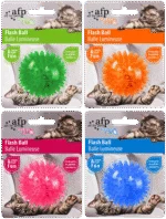 Katzenball aus Gummi, blinkt bei Bewegung, 5 cm – AFP Modern Cat Flash Ball