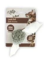 Katzenball mit Katzenminze und Vogelgeräusch, 5 x 5 x 3 cm – AFP Lambswool Lamb Ball – Bild 4